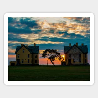 Sunset, Officer's Row, Fort Hancock, Sandy Hook, New Jersey Sticker